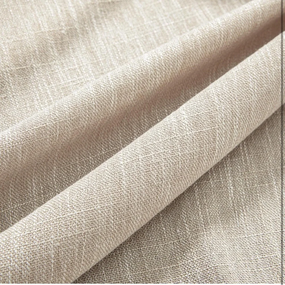 Cotton Curtains for Living Room Farmhouse Semi Sheer Light Filtering 50x84 x2